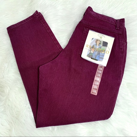 Wrangler Denim - Vintage 90s Wrangler Purple Highrise Mom Jeans NWT